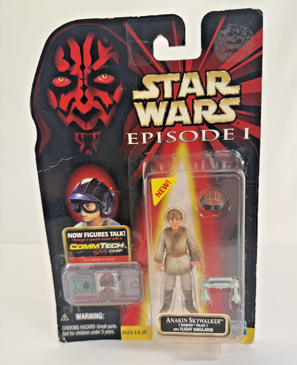 Star Wars Episode 1 Anakin Skywalker Naboo Pilot Figure Commtech 1999 NEW